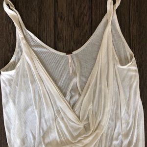 Free People White V Neck Tank